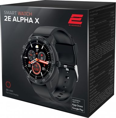 Смарт-часы 2E ALPHA X 46mm Black-Silver (2E-CWW30BKSL) фото