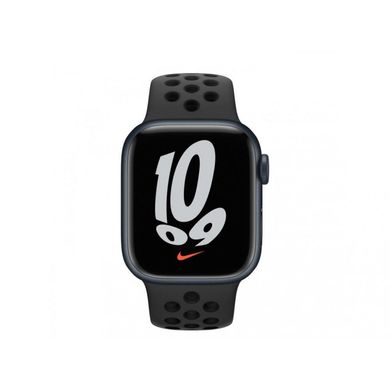 Смарт-часы Apple Watch Nike Series 7 GPS 41mm Midnight Aluminum Case w. Anthracite/Black Nike Sport Band (MKN43) фото
