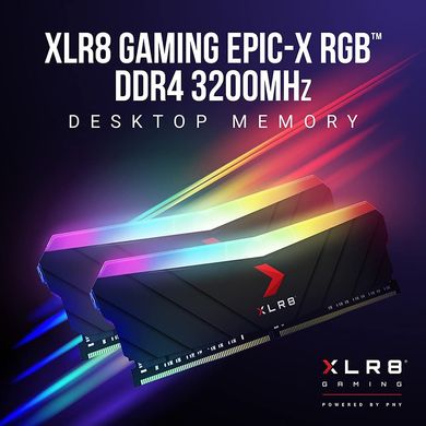Оперативна пам'ять PNY XLR8 Gaming EPIC-X RGB 16GB (2x8) DDR4 3200MHz (MD16GK2D4320016XRGB) фото