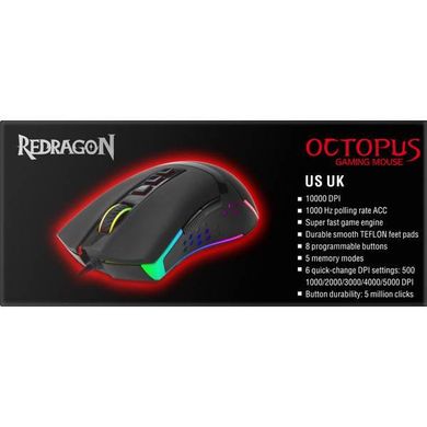 Мышь компьютерная Redragon Octopus RGB (78279) фото