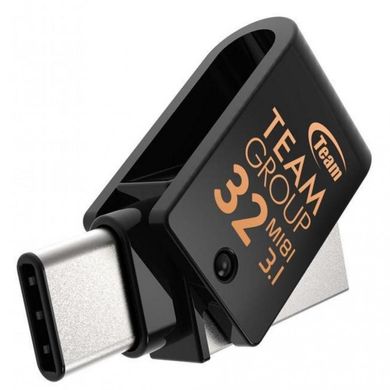 Flash пам'ять TEAM 32 GB OTG Type-C Team M181 USB 3.1 Black (TM181332GB01) фото