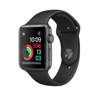 Смарт-часы Apple Watch Series 1 38mm Space Gray Aluminum Case with Black Sport Band (MP022) фото