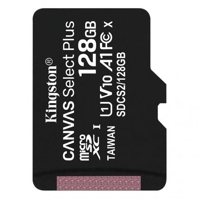 Карта памяти Kingston 128 GB microSDXC Class 10 UHS-I Canvas Select Plus SDCS2/128GBSP фото