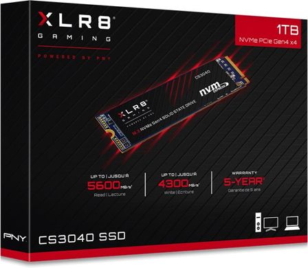 SSD накопичувач PNY XLR8 CS3040 M.2 PCIe NVMe 1TB (M280CS3040-1TB-RB) фото