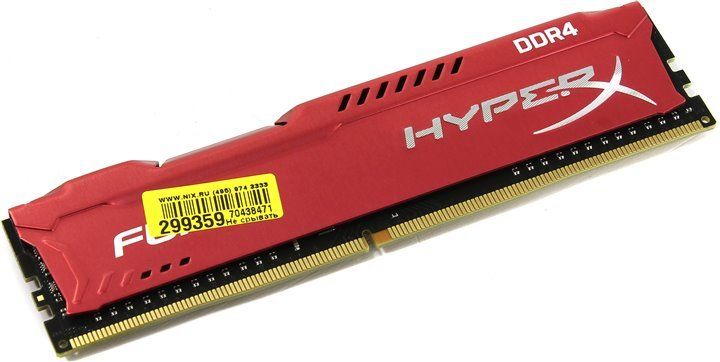 Оперативная память Kingston 8 GB DDR4 2400 MHz HyperX Fury Red (HX424C15FR2/8) фото