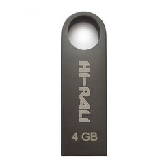 Flash пам'ять Hi-Rali 4 GB USB Flash Drive Hi-Rali Shuttle series Black (HI-4GBSHBK) фото