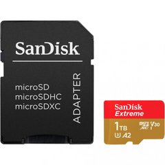 Карта памяти SanDisk 1TB microSDXC UHS-I U3 V30 A2 Extreme + SD Adapter (SDSQXAV-1T00-GN6MA) фото