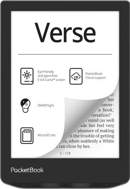 Электронная книга PocketBook 629 Verse Mist Grey (PB629-M-CIS) фото