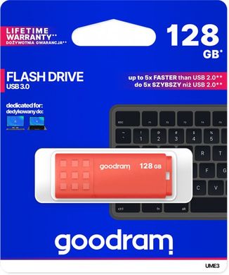 Flash память GOODRAM 128 GB UME3 USB3.0 Orange (UME3-1280O0R11) фото