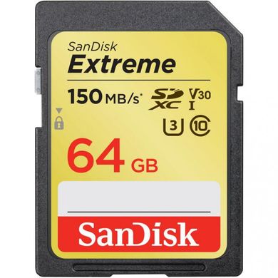 Карта памяти SanDisk 64 GB SDXC UHS-I U3 Extreme SDSDXV6-064G-GNCIN фото