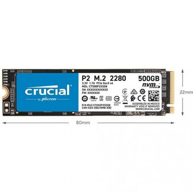 SSD накопичувач Crucial P2 250 GB (CT250P2SSD8) фото