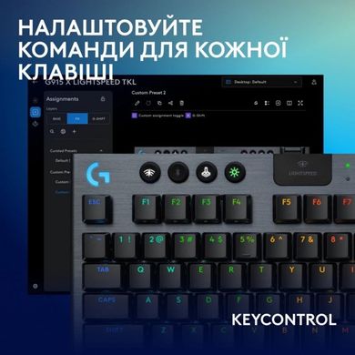 Клавіатура Logitech G915 TKL X TACTILE Black (920-012757) фото