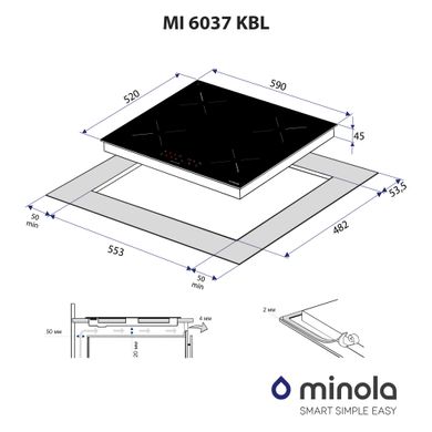 Варочные поверхности Minola MI6037KBL фото