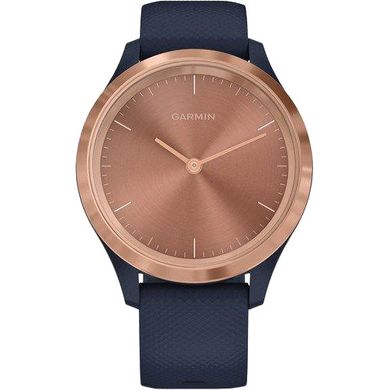 Смарт-годинник Garmin Vivomove 3s Rose Gold Stainless Steel Bezel w. Navy and Silicone B. (010-02238-03) фото