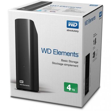 Жорсткий диск Накопитель внешний 3.5" USB 4.0Tb WD Elements Desktop (USB, Black, WDBWLG0040HBK-EESN) фото