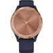 Garmin Vivomove 3s Rose Gold Stainless Steel Bezel w. Navy and Silicone B. (010-02238-03)