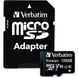 Verbatim 128 GB microSDXC UHS-I + SD Adapter 44085 подробные фото товара
