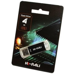 Flash пам'ять Hi-Rali 4 GB USB Flash Drive V-Cut series Black (HI-4GBVCBK) фото