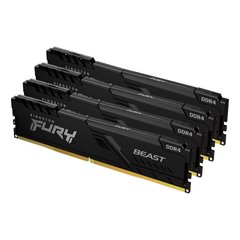 Оперативна пам'ять Kingston DDR4 4x16GB/3600 Fury Beast Black (KF436C18BBAK4/64) фото