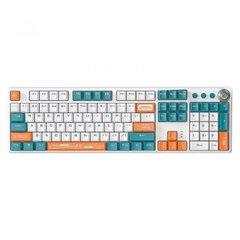 Клавіатура AULA Wind F2088 PRO Plus 9 Orange Keys KRGD Blue USB UA White/Blue (6948391234908) фото