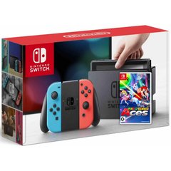 Nintendo Switch Neon Blue-Red + Mario Tennis Aces