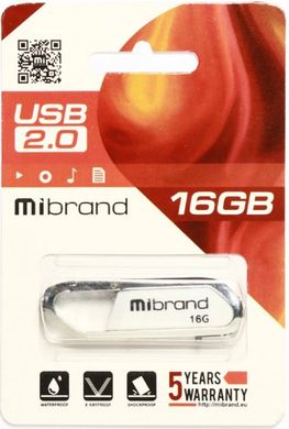 Flash пам'ять Mibrand 16 GB Aligator White (MI2.0/AL16U7W) фото