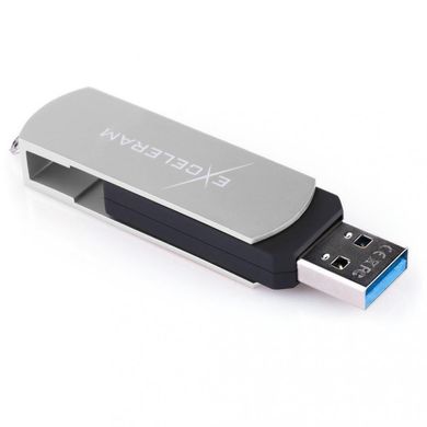 Flash память Exceleram 128 GB P2 Series Silver/Black USB 3.1 Gen 1 (EXP2U3SIB128) фото