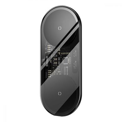 Зарядний пристрій Baseus Digital LED Display 2-in-1 Wireless Charger Universal Version 20W Black (WXSX010101) фото