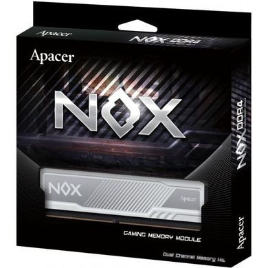 Оперативна пам'ять Apacer 8GB DDR4 3200 MHz NOX White (AH4U08G32C28YMWAA-1) фото