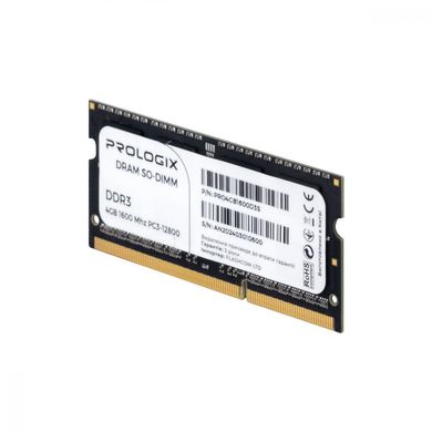 Оперативная память Prologix 4 GB SO-DIMM DDR3 1600 MHz (PRO4GB1600D3S) фото