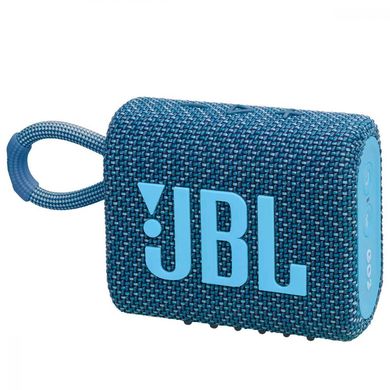 Портативная колонка JBL Go 3 Eco Blue (JBLGO3ECOBLU) фото