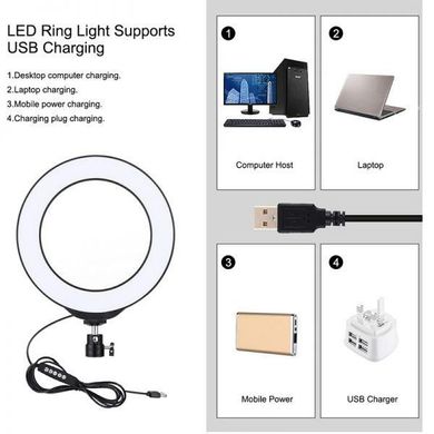 Оборудование для фотостудий Puluz Ring USB LED lamp 4.7" + table tripod (PKT3049B) фото