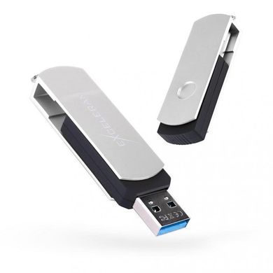 Flash память Exceleram 128 GB P2 Series Silver/Black USB 3.1 Gen 1 (EXP2U3SIB128) фото