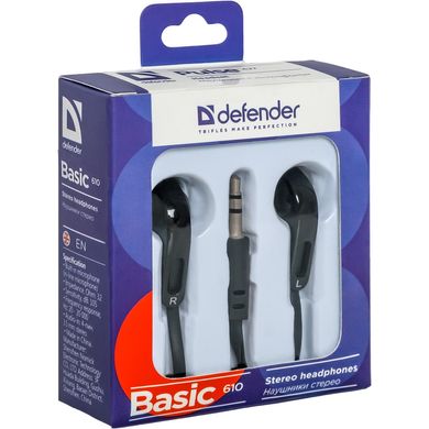 Навушники Defender Basic-610 Black (63610) фото