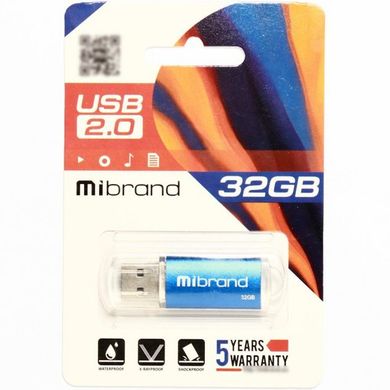 Flash пам'ять Mibrand 32GB Cougar USB 2.0 Blue (MI2.0/CU32P1U) фото