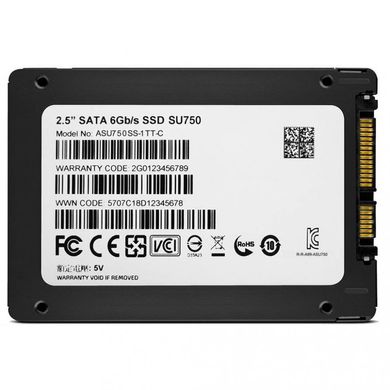 SSD накопичувач ADATA Ultimate SU750 512 GB (ASU750SS-512GT-C) фото