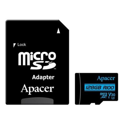 Карта пам'яті Apacer 128 GB microSDXC Class 10 UHS-I U3 AP128GMCSX10U7-R фото