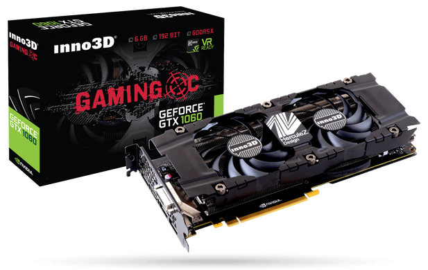 Inno3D GeForce GTX 1060 6GB GDDR5X Gaming OC (N1060-ASDN-N6GNX)