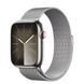 Apple Watch Series 9 GPS + Cellular 41mm Silver S. Steel Case w. Silver Milanese Loop (MRJ43)