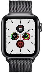 Смарт-часы Apple Watch Series 5 LTE 40mm Space Black Stainless Steel Case w. Space Black Milanese Loop (MWX92) фото