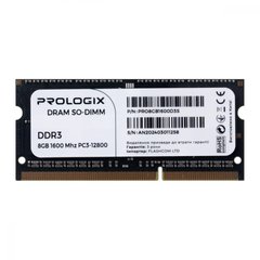 Оперативная память Prologix 8 GB SO-DIMM DDR3 1600 MHz (PRO8GB1600D3S) фото