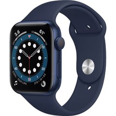 Смарт-годинник Apple Watch Series 6 GPS 44mm Blue Aluminum Case w. Deep Navy Sport B. (M00J3) фото