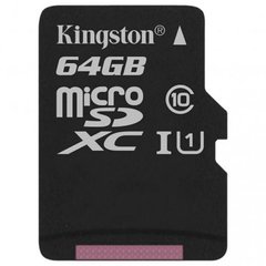 Карты памяти Kingston 64 GB microSDXC Class 10 UHS-I Canvas Select Plus SDCS2/64GBSP