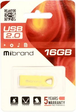 Flash пам'ять Mibrand 16GB Taipan USB 2.0 Gold (MI2.0/TA16U2G) фото