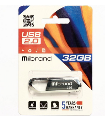 Flash пам'ять Mibrand 32 GB Aligator Gray (MI2.0/AL32U7G) фото