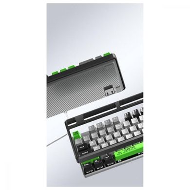 Клавиатура AULA Wind F2088 Pro Mechanical Black/Gray + 9 Green keys KRGD Blue USB EN/UA (6948391234892) фото