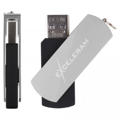 Flash память Exceleram 16 GB P2 Series Silver/Black USB 3.1 Gen 1 (EXP2U3SIB16) фото