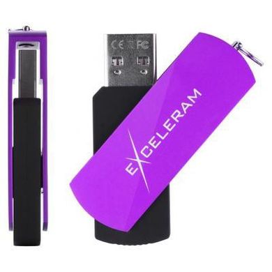 Flash пам'ять Exceleram P2 Black/Grape USB 2.0 EXP2U2GPB16 фото
