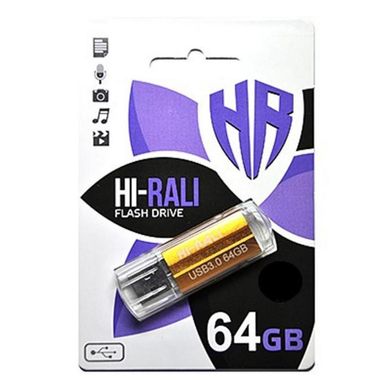 Flash память Hi-Rali 64 GB USB Flash Drive (HI-64GBCORBR) фото