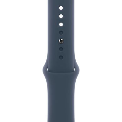 Смарт-часы Apple Watch Series 9 GPS + Cellular 41mm Silver S. Steel Case w. Storm Blue Sport Band - M/L (MRJ33) фото